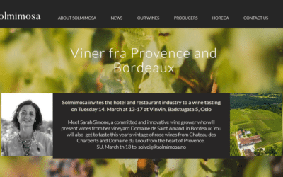 Wine Tasting in Oslo on Tuesday 14. March with Solmimosa